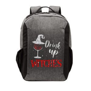 Halloween Glass Of Wine Drink Up Witches Funny Drinking Wine Vector Backpack