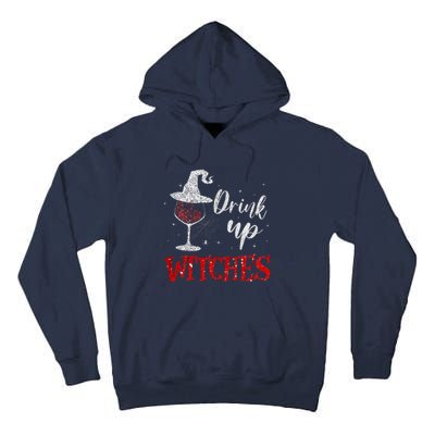 Halloween Glass Of Wine Drink Up Witche Tall Hoodie