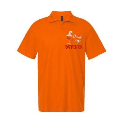 Halloween Glass Of Wine Drink Up Witche Softstyle Adult Sport Polo