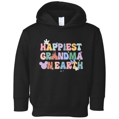 Happiest Grandma On Earth  Family Trip Happiest Place Toddler Hoodie