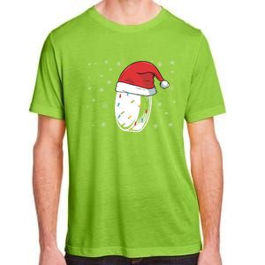 Hockey Game Puck Santa Hat Funny Christmas Hockey Player Great Gift Adult ChromaSoft Performance T-Shirt