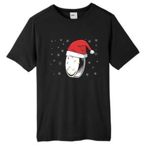 Hockey Game Puck Santa Hat Funny Christmas Hockey Player Great Gift Tall Fusion ChromaSoft Performance T-Shirt