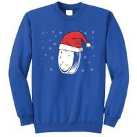 Hockey Game Puck Santa Hat Funny Christmas Hockey Player Great Gift Sweatshirt