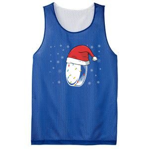 Hockey Game Puck Santa Hat Funny Christmas Hockey Player Great Gift Mesh Reversible Basketball Jersey Tank