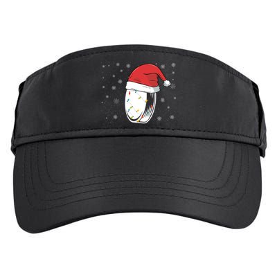 Hockey Game Puck Santa Hat Funny Christmas Hockey Player Gift Adult Drive Performance Visor