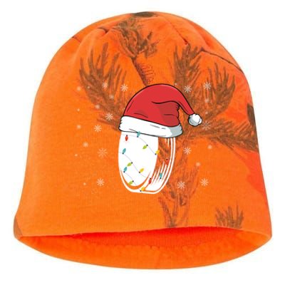 Hockey Game Puck Santa Hat Funny Christmas Hockey Player Gift Kati - Camo Knit Beanie