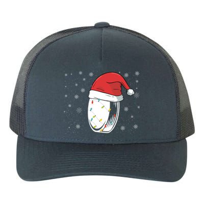 Hockey Game Puck Santa Hat Funny Christmas Hockey Player Gift Yupoong Adult 5-Panel Trucker Hat