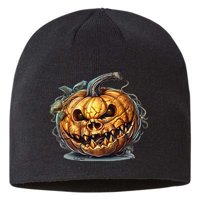 Halloween Goblin Pumpkin Sustainable Beanie