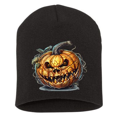 Halloween Goblin Pumpkin Short Acrylic Beanie