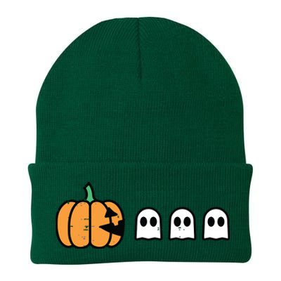 Halloween Gamer Pumpkin Eating Ghost Costume Boy Kids Knit Cap Winter Beanie