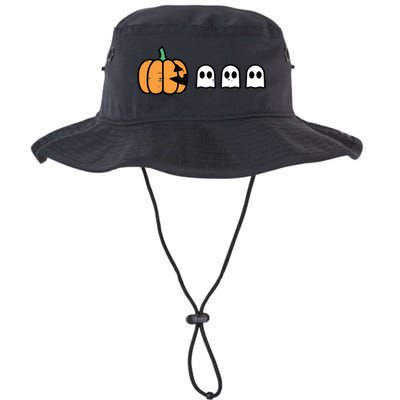 Halloween Gamer Pumpkin Eating Ghost Costume Boy Kids Legacy Cool Fit Booney Bucket Hat