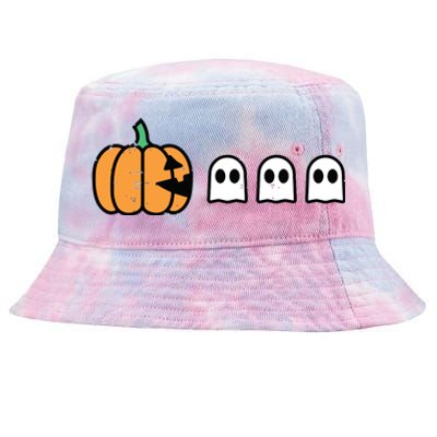 Halloween Gamer Pumpkin Eating Ghost Costume Boy Kids Tie-Dyed Bucket Hat