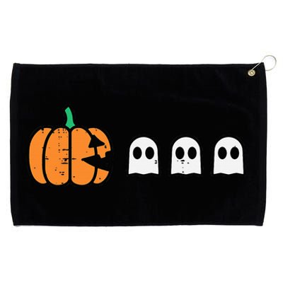 Halloween Gamer Pumpkin Eating Ghost Costume Grommeted Golf Towel