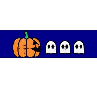 Halloween Gamer Pumpkin Eating Ghost Costume Bumper Sticker