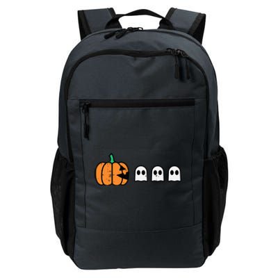 Halloween Gamer Pumpkin Eating Ghost Costume Daily Commute Backpack