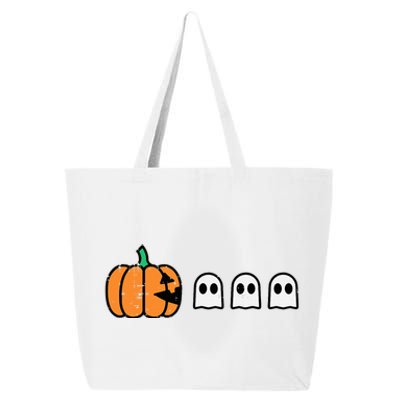 Halloween Gamer Pumpkin Eating Ghost Costume 25L Jumbo Tote