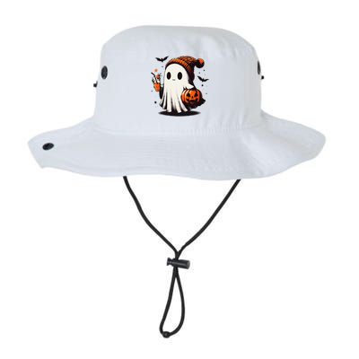 Halloween Ghost Pumpkin Fall Drinks Spooky Beanie Legacy Cool Fit Booney Bucket Hat