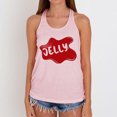 Halloween Gift Peanut Butter Jelly Costume Design Meaningful Gift Women's Knotted Racerback Tank