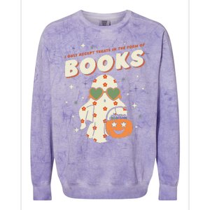 Halloween Ghost Pumpkin I Only Accept Treats In The Form Colorblast Crewneck Sweatshirt