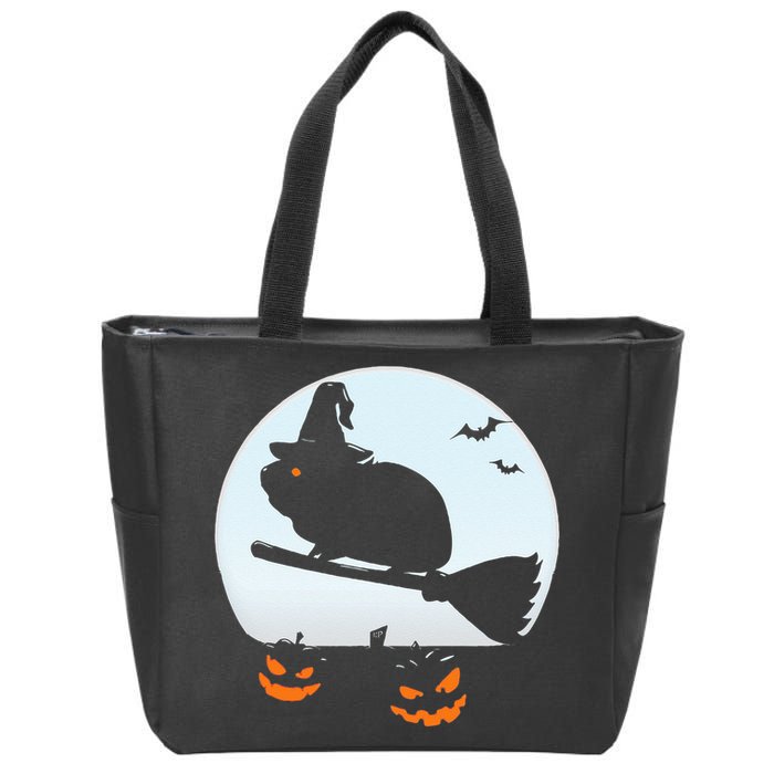 Halloween Guinea Pig Witch Costume For Kids Zip Tote Bag