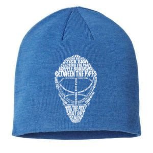 Hockey Goalie Quote Funny Gift For Hockey Goalie Cute Gift Sustainable Beanie