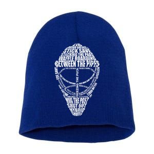 Hockey Goalie Quote Funny Gift For Hockey Goalie Cute Gift Short Acrylic Beanie