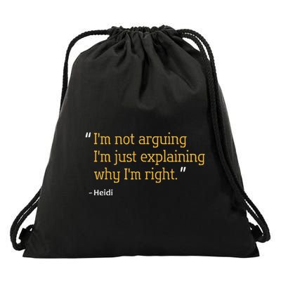 Heidi Gift Quote Personalized Funny Birthday Name Idea Drawstring Bag