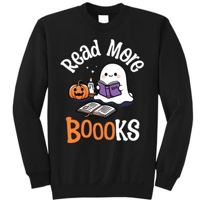 Halloween Ghost Reading Read More Books Librarian Teacher Sweatshirt