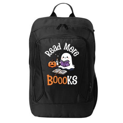 Halloween Ghost Reading Read More Books Librarian Teacher City Backpack