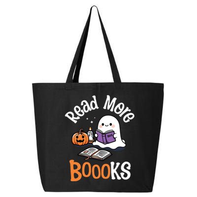 Halloween Ghost Reading Read More Books Librarian Teacher 25L Jumbo Tote