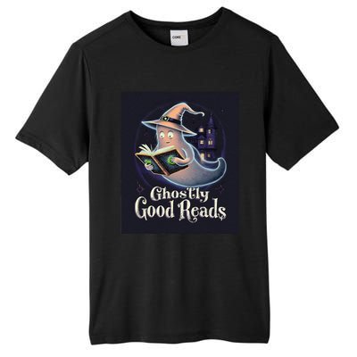 Halloween Ghost Reading Book Spooky Teacher Humor Tall Fusion ChromaSoft Performance T-Shirt