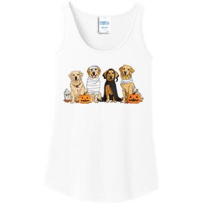 Halloween Golden Retriever Ghost Dogs Ladies Essential Tank