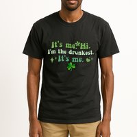 Humor Groovy Retro It's Me. Hi. I'm The Drunkest. It's Me. Tall T-Shirt
