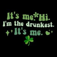 Humor Groovy Retro It's Me. Hi. I'm The Drunkest. It's Me. Tall T-Shirt