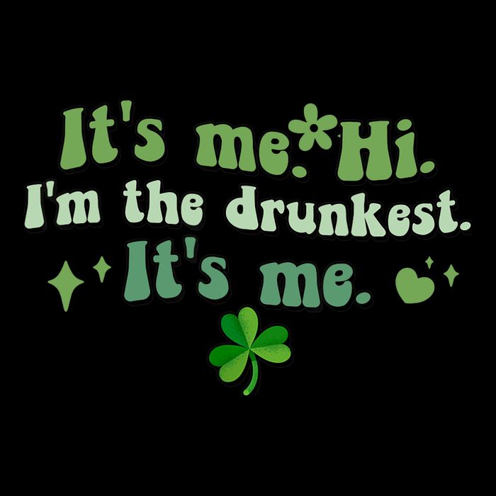 Humor Groovy Retro It's Me. Hi. I'm The Drunkest. It's Me. Tall T-Shirt