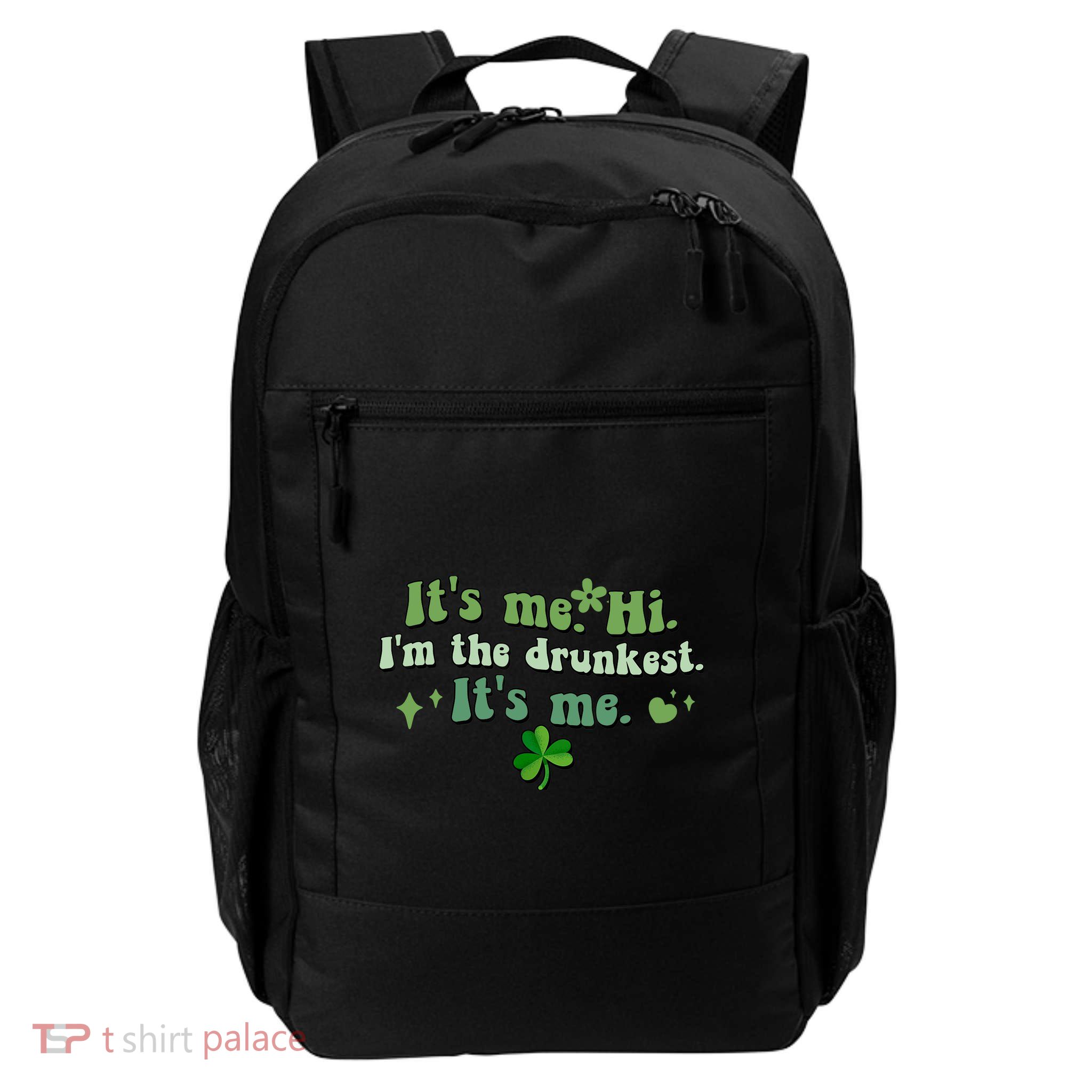 Humor Groovy Retro It's Me. Hi. I'm The Drunkest. It's Me. Backpack