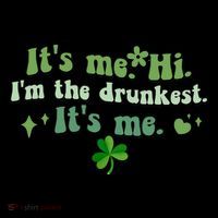 Humor Groovy Retro It's Me. Hi. I'm The Drunkest. It's Me. Sustainable Bucket Hat