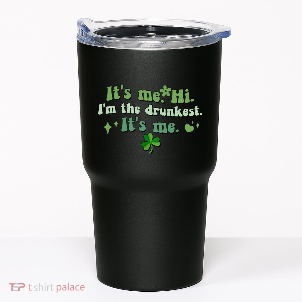 Humor Groovy Retro It's Me. Hi. I'm The Drunkest. It's Me. Tumbler