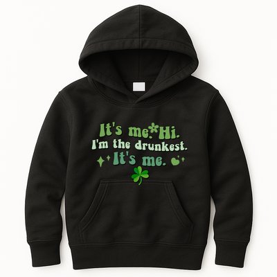Humor Groovy Retro It's Me. Hi. I'm The Drunkest. It's Me. Kids Hoodie