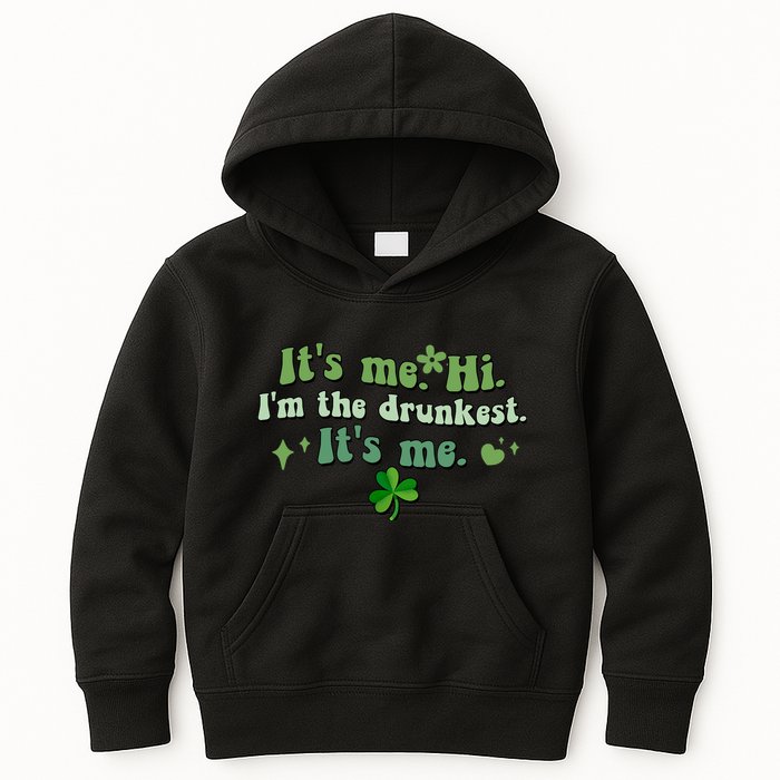 Humor Groovy Retro It's Me. Hi. I'm The Drunkest. It's Me. Kids Hoodie