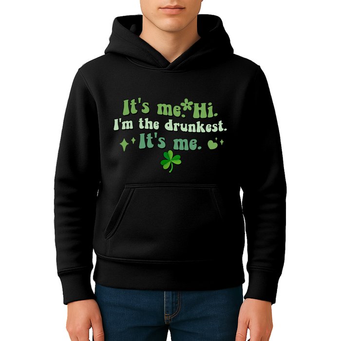 Humor Groovy Retro It's Me. Hi. I'm The Drunkest. It's Me. Kids Hoodie