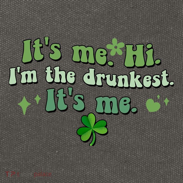 Humor Groovy Retro It's Me. Hi. I'm The Drunkest. It's Me. Cotton Canvas Backpack