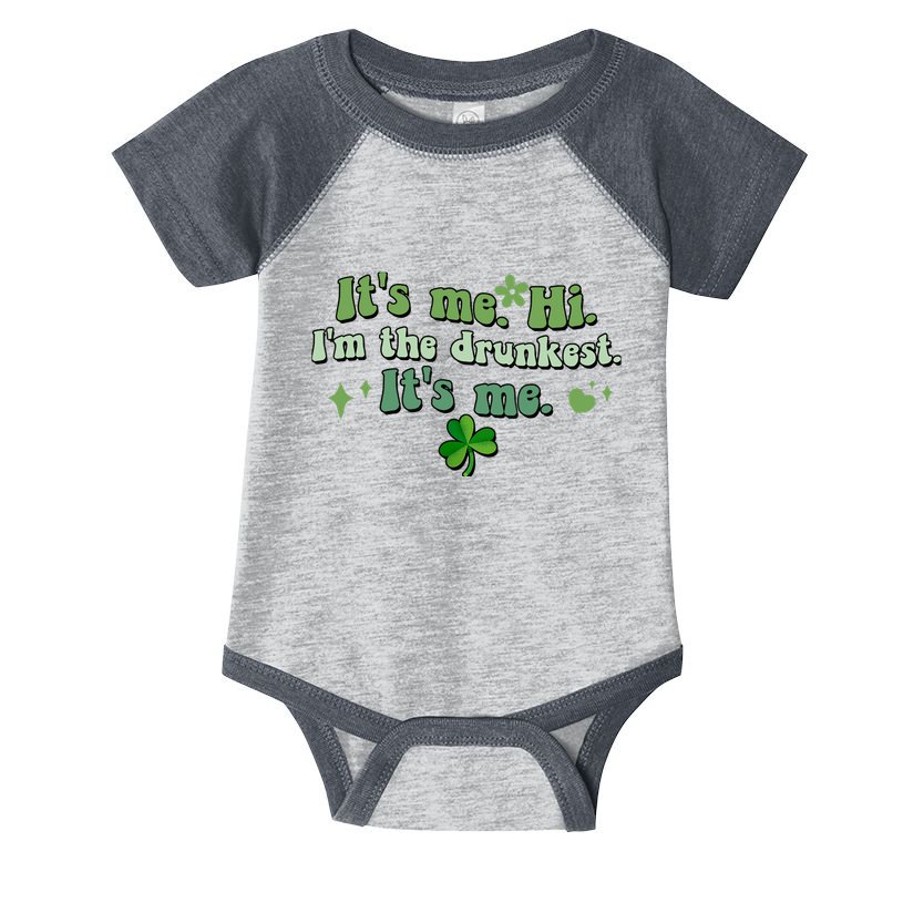 Humor Groovy Retro It's Me. Hi. I'm The Drunkest. It's Me. Infant Baby Jersey Bodysuit