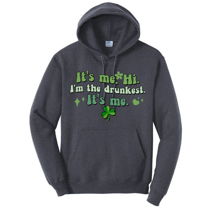 Humor Groovy Retro It's Me. Hi. I'm The Drunkest. It's Me. Tall Hoodie