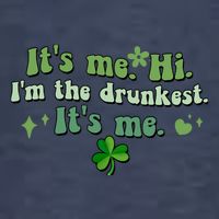 Humor Groovy Retro It's Me. Hi. I'm The Drunkest. It's Me. Tall Hoodie