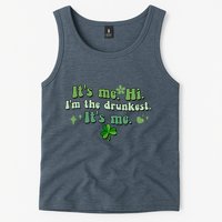 Humor Groovy Retro It's Me. Hi. I'm The Drunkest. It's Me. Tank Top