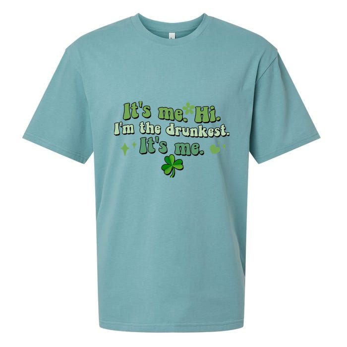 Humor Groovy Retro It's Me. Hi. I'm The Drunkest. It's Me. Sueded Cloud Jersey T-Shirt