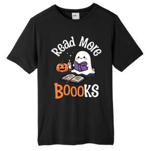 Halloween Ghost Reading Read More Books Librarian Teacher Tall Fusion ChromaSoft Performance T-Shirt