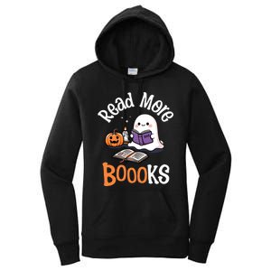 Halloween Ghost Reading Read More Books Librarian Teacher Women's Pullover Hoodie