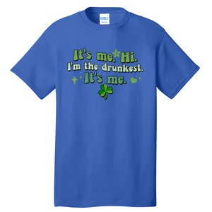 Humor Groovy Retro It's Me. Hi. I'm The Drunkest. It's Me. Tall T-Shirt